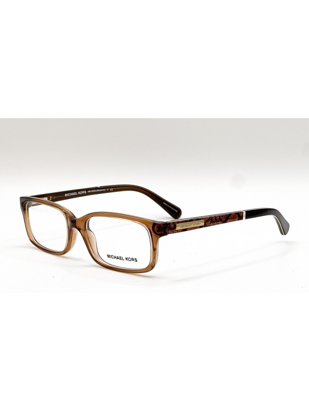 Michael Kors MK 8006 3011 Brown Rectangle Authentic Eyeglass Frames 52-16